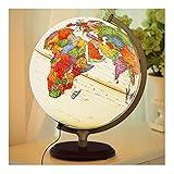 ZSM Globus Beleuchteter Globus Der Welt Mit Holzständer Geographic Light Up Globe LED World Globe Light Für Kinder Schreibtisch,Büro Bildungsweltglob