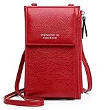 Travistar Handy Umhängetasche Damen, Crossbody Geldbörse Schultertasche Frauen PU Leder Klein Phone Tasche mit Gurt Kartenfächer Verstellbar Abnehmbar Schultergurt für Handy Unter 7 Z