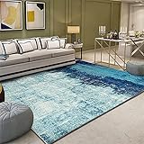 Teppich klein Blauer Teppich, antistatischer, verschleißfester, langlebiger und staubdichter Babykrabbelteppich Teppich kurzflor -Blau_120x180