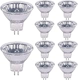 MR11 Halogen Leuchtmittel 12V 20W, GU4 Halogenlampen, 2800K Warmweiß Dimmbar, 10er-Pack