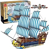 l b s Mould King 3265 Teile Blaues Segel Piratenschiff Dampfschiff Bauset Architektonisches Modell Frachtschiff DIY Montage Modular Blöcke Kompatibel mit Lego C