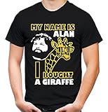 Hangover Giraffe Männer und Herren T-Shirt | Spruch Carlos Kostüm Alan Geschenk (S, Schwarz)