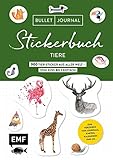 Bullet Journal Stickerbuch – Tiere: 800 Tiere aus aller Welt – von süß bis exotisch: Zum Verzieren von Journals, Karten, Kalendern und Co. – Mit ... Alle Aufkleber mit beschreibbarer Ob