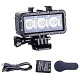SupTig Tauchen Licht High Power dimmbar wasserfest LED Video Aufhellung Nachtlicht Tauchen Unterwasserlicht Wasserdicht 147 FT (45 m) für GoPro Hero 6/5/5S/4/4S/3 +/2/SJCAM SJ4000/sj5000/Y