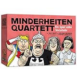 Postillon Games Minderheiten-Quartett, EIN Kartenspiel voller Vorurteile. Der Satire-Klassiker. 100% schwarzer H