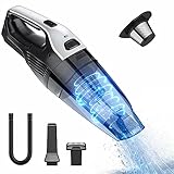 Handstaubsauger 14.8V 9500 Pa, Handstaubsauger mit wandhalterung Kabellos, Herausnehmbar Akku Handstaubsauger (30min Laufzeit, 3~4h Schnellladung, 500ml Großer Staubbecher) für Zuhause, Auto und Bü