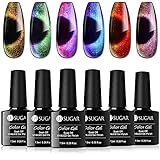 UR SUGAR 7,5ML UV Nagellack Cat 9D Eye Gel Magnetischer Nagellack Cat Chamaeleon Eye Gel Schellack Nagellack Magnet Nagellack Magnetisch Set Schwarze Basis Nicht Inbeg