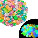 EGWT Leuchtende Kieselsteine, Bunt Leuchtsteine Kieselsteine, Fluoreszierende Steine, Leuchtende Kieselsteine Nachtleuchtende Steine für Aquarium Garten Kinderzimmer Dekor (Farbe)