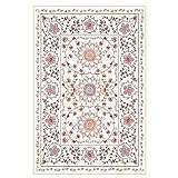 DXIN Orientteppich Teppicht, Persischer Traditioneller Teppich Waschbar, Traditioneller Klassischer Teppich Mit Orientalisch Muster, Retro Klassisch Orient Teppich W