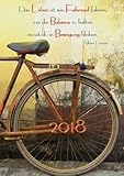 Kalender 2018 - »Das Leben ist wie Fahrrad fahren, um die Balance zu halten musst du in Bewegung bleiben.« (Albert Einstein): Wochenkalender - DIN A5 - Eine Woche pro Dopp