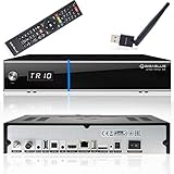 GigaBlue UHD Trio 4K Box SAT-Receiver DVB-S2x DVB-C2 DVB-T2 Tuner mit Festplatte inkl. Babotech WLAN Stick [2160p,PVR,HDMI,SD-Card Slot] - schwarz (ohne Festplatte)