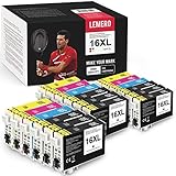 18 LEMERO Kompatibel für Epson 16XL 16 XL Multipack Tintenpatronen für Epson Workforce WF2630 WF2510 WF2760 WF2530 WF2520 WF2540 WF2750 WF2660 WF2650 WF2010(9xSchwarz 3xCyan 3xMagenta 3xGelb)