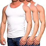JACK & JONES Herren Tank Top 3er Pack Muskelshirt Baumwolle Unterhemd Weiß Schwarz Slim Fit (3er Pack Weiß, S)