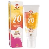 ey! organic cosmetics Sunspray Sonnenspray LSF 20+ wasserfest, vegan, ohne Mikroplastik, Naturkosmetik für Gesicht und Körper, 1er Pack (1 x 100ml)