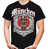 Für Immer München Männer und Herren T-Shirt | Sport Fussball Stadt Fan (XL, Schwarz Druck: Bunt)