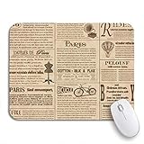 Gaming mouse pad paris alte zeitung französisch vintage korsett alter ballon fahrrad rutschfeste gummi backing computer mousepad für notebook