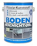 Flüssig Kunststoff 2,5L Bodenbeschichtung 25m² RAL 7016 Betonfarbe Beton Beschichtung (Anthrazitgrau)