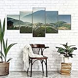 Leinwanddrucke Kreatives Geschenk 5 Stück Leinwand Bilder Hd Drucke Poster Abstrakt Gerahmter Yunnan Reisterrassen Wandbilder Moderne Wandbilder Wohnzimmer Wohnk
