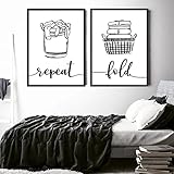 Schwarz Weiß Wash Dry Fold Minimalistische Leinwand Malerei Bilder und Drucke Zeichen Bild Kunst Nordic Home Decoration40x50cm x2 Kein R