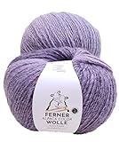 Ferner Wolle Alpaca Color AC6, feine Alpakawolle mit Farbverlauf zum Stricken oder Häkeln, 100g