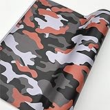 Sankuai 1 stück camo Vinyl Film Auto Motorrad attostrab Telefon Laptop DIY Auto Styling Camouflage Aufkleber filmblatt (Farbe : Orange Camo, Größe : 152X30 cm)