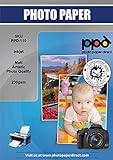 PPD A4 x 50 Blatt Inkjet 230 g/m2 Schweres Fotopapier Matt - Spezialbeschichtet für hochauflösende Farbdrucke - geeignet für alle Tintenstrahldrucker - bestes Preis-/Leistungsverhältnis PPD-110-50
