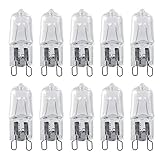 Halogen-Glühbirne mit LED-Lampensockel G9, warmweiß 2900K, 40 W Halogenäquivalent, nicht dimmbar für die Innenbeleuchtung, 10er-Pack