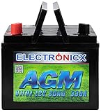 Electronicx AGM U1(9) 30AH 300A (EN) Batterie für Aufsitzrasenmäher, Gartengeräte, Starterbatterie, Wartungsfrei, Verschlossene AGM-Technolog