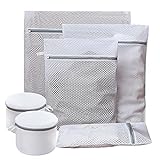 Delicate Laundry Bags Mesh Wash Bags, Durable Zipper Bra Bags For Laundry Set of 4 (Coarse and Fine Mesh) (2S,2L)