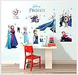 Kibi Wandtattoo Eiskönigin (Frozen) Wandsticker Frozen Disney für Kinderzimmer Living Room Removable Prinzessin Elsa Wandtattoo Kinderzimmer Frozen O