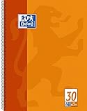OXFORD 100050359 Collegeblock Schule A4 80 Blatt 90 g/m² seidenglattes Papier gelocht blanko orange Schreibblock Notizblock Briefblock Schulblock