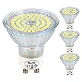 UYHGO GU10 LED Dimmbar Kaltweiss 5W, Ersatz für 40W Halogenlampen, 120° Abstrahlwinkel, CRI80, 220-240V AC, 4 Stück