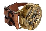 Gusti Steampunk Leder - Dennis Uhr Sonnenuhr Lederarmband Accessoires Herren Vintage Braun L