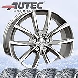 4 Winter Kompletträder Astana 7x17 ET 50 5x114,3 Titansilber poliert mit 225/45 R17 91H Speed-Grip 5 FR