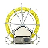 150m Fischband Fiberglas Kabel Rad Fischband Fiberglas 6MM *150m Rohr Rodder mit Gummizuggriff Kupferkopf und Kupferverbindung