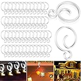 Hysagtek Dachrinnenhaken für Lichterketten, 50 Stück Dachrinne haken Kunststoff, Weihnachtslicht Clips Aufhängehaken Lichterketten Weihnachten Geländer Clips für Außen Dekorativer L