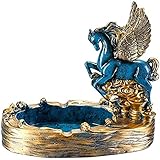 GYQCP Aschenbecher Edel,Modekreativer Pegasus Aschenbecher Mit Flügeln Home Esstisch Weinschrank Bar Café Dekoration Anziehen Von Reichtum Harz Feng Shui Aschenb