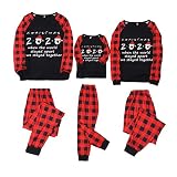 Weihnachts-Schlafanzug, Familie, T-Shirt mit langen Ärmeln + lange Hose, für Vater, Mutter und Baby, Kinder, Nachtwäsche Set Gr. 4-6 Jahre, Typ