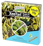 TOPBUXUS XenTari Raupen & Zünslerfrei – 30g - Gegen Raupen des Buchsbaumzünslers - Biologisch - Sicher für Bienen und Vögel…