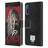 Head Case Designs Offizielle Zugelassen AMC The Walking Dead Alpha Staffel 10 Darsteller Portraits Leder Brieftaschen Handyhülle Hülle Huelle kompatibel mit Sony Xperia L4