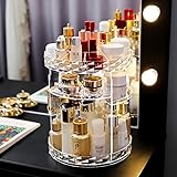 360 Rotating Makeup Beauty Organizer Acryl Box Kommode Lippenstift Hautpflege Regal Diamant Muster Kosmetik Empfangsbox
