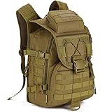 HUNTVP® 40L Militar Rucksack Taktisch Wanderrucksack Wasserdicht Trekkingrucksack MOLLE Tactical Sportrucksack Daypack Tagesrucksack Kampfrucksack 14 Zoll Laptoptasche für Outdoor Wandern, B