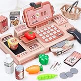 NC Stück Elektronische Kasse Spielzeug Supermarkt Registrierkasse für Mädchen Jungen ab 3 J