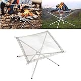 BDRWXZ Rostfreier Stahl Mesh, Feuerschale Camping Mit Kompaktes Netz Faltbar Mobile Feuerstelle for Garten Und T
