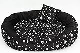 Odol-Plu Luxus Hundebett Hundekissen orthopädisch, weicher Rand, formstabil, kratzfest, einfache Reinigung (schwarz)