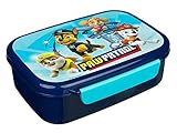 Scooli Brotzeitdose aus Kunststoff mit Zwei Clips, Paw Patrol, leicht zu öffnen und zu schließen, BPA und Phthalat frei, ca. 18 x 13,5 x 6