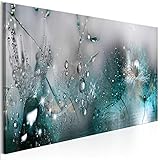 decomonkey Akustikbild Pusteblume 120x40 cm 1 Teilig Leinwand Modern Bilder Wandbilder XXL Schallschlucker Schallschutz Akustikdämmung Wandbild Deko Leise Wanddeko Blumen T