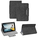 NAUC Filz Hülle kompatibel für Medion Lifetab P10710 Tablet Tasche Filz Standfunktion Schutztasche Stand Cover Case, Farben:Dunkel G