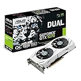 Asus Dual GeForce GTX1070-O8G Gaming Grafikkarte (Nvidia, PCIe 3.0, 8GB GDDR5 Speicher, HDMI, DVI, Displayport)