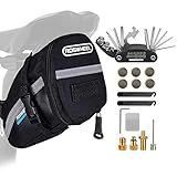 TBoonor Fahrrad Satteltasche mit 16 in 1 Werkzeuge Fahrrad Reparatur Set umfassen Fahhradtasche und Werkzeugsets und Fahrradventil Adapter die Fahrrad-Reparatur für Mountainbikes und R